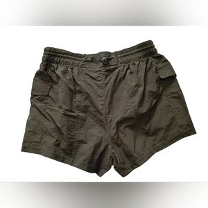 Senqu Olive Green Elastic Waist Cargo Shorts Size M Woman's